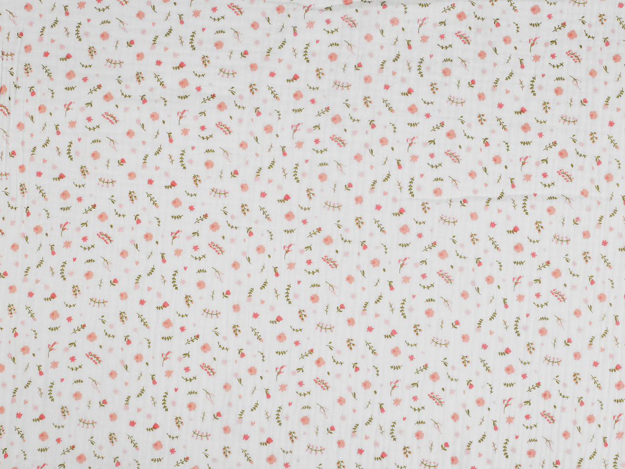 Muselina / sifon flori - Alb (1 Metru)