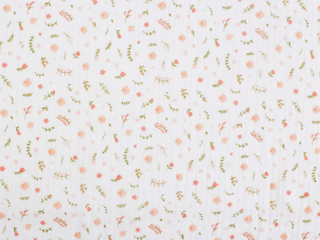 Muselina / sifon flori - Alb (1 Metru)