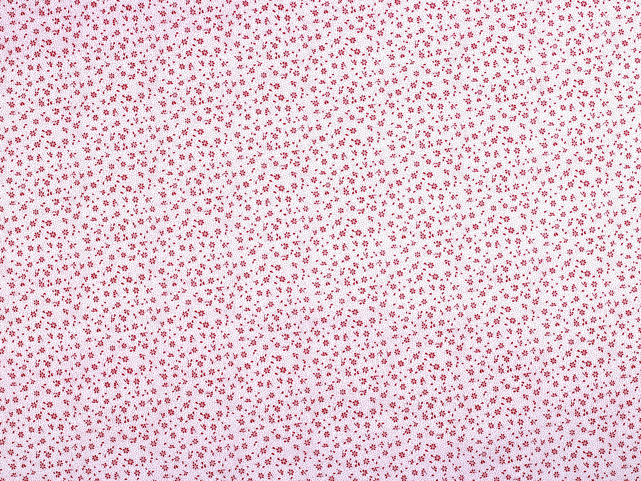 Țesătură de bumbac / pânză flori mici - Roșu (1 Metru)