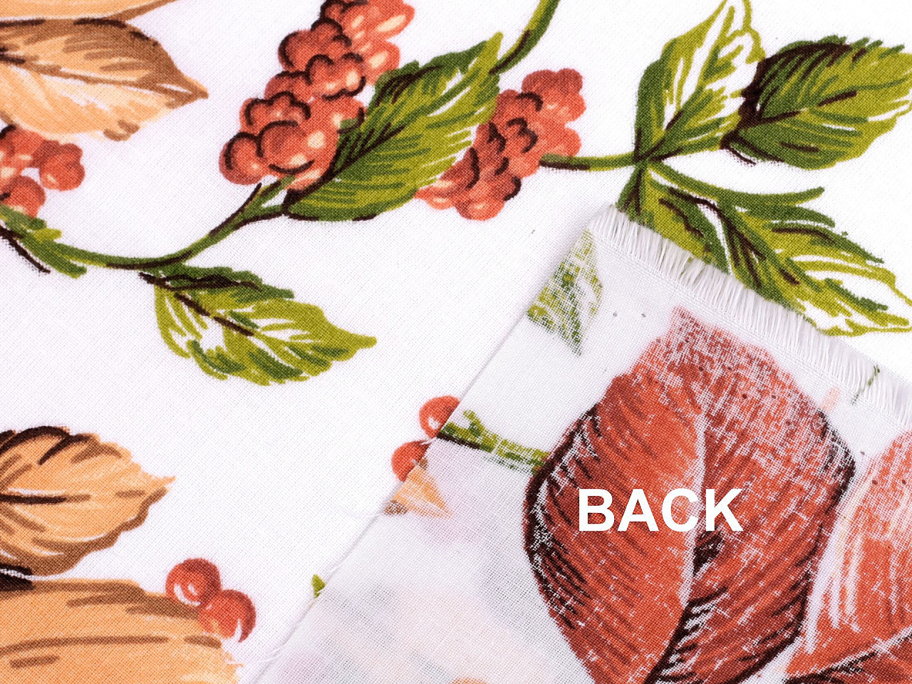 Țesătură de bumbac / pânză frunze de toamnă - Gri neutral (1 Metru)