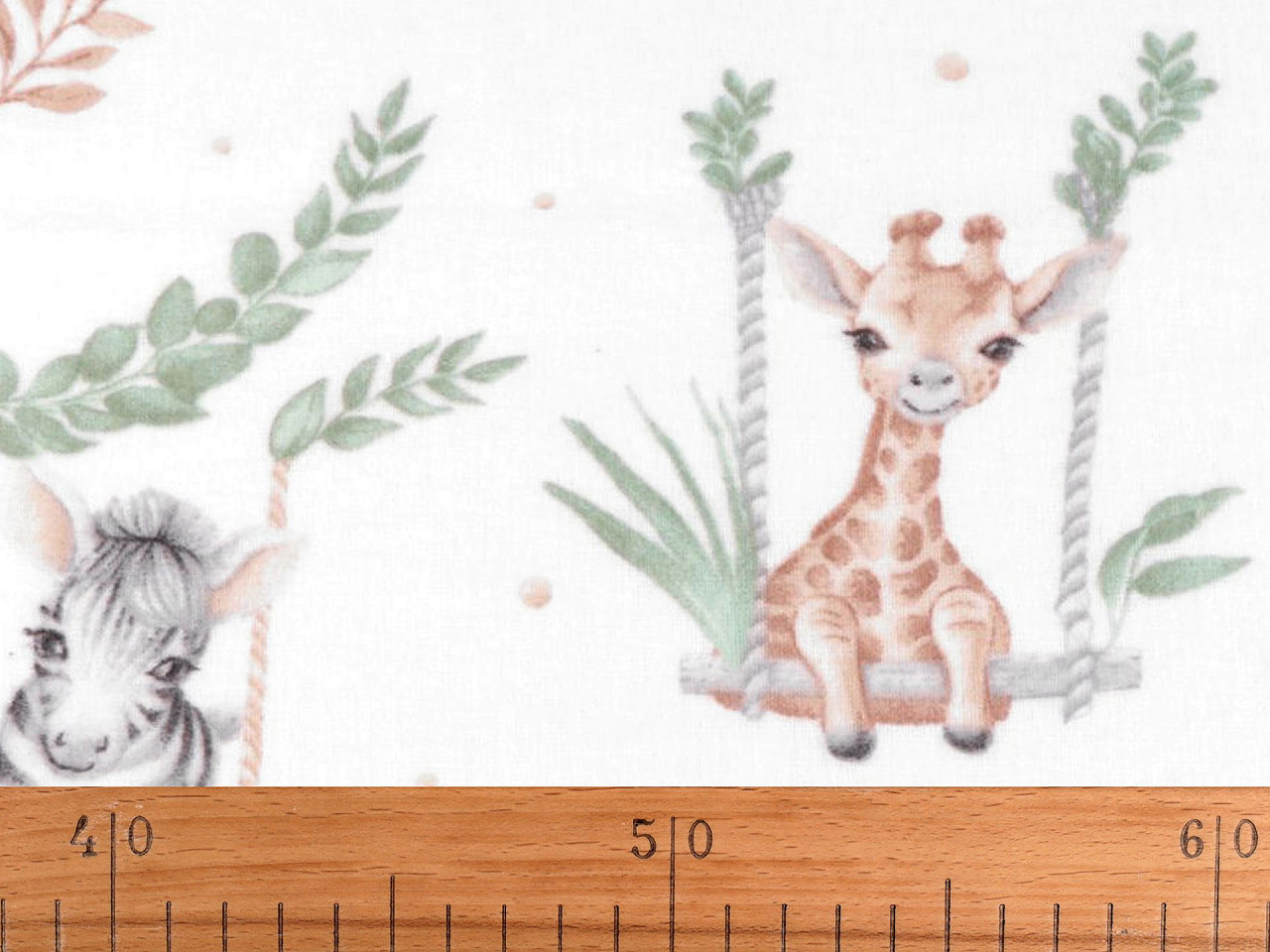 Bumbac flanelat safari - Alb (1 Metru)