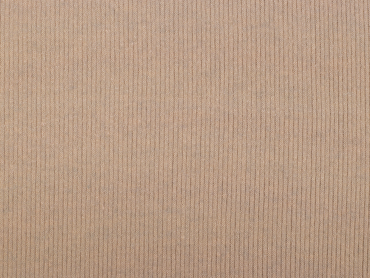 Tricot din bumbac cu nervuri / țesătură fină de pulover - Bej deschis (1 Metru)