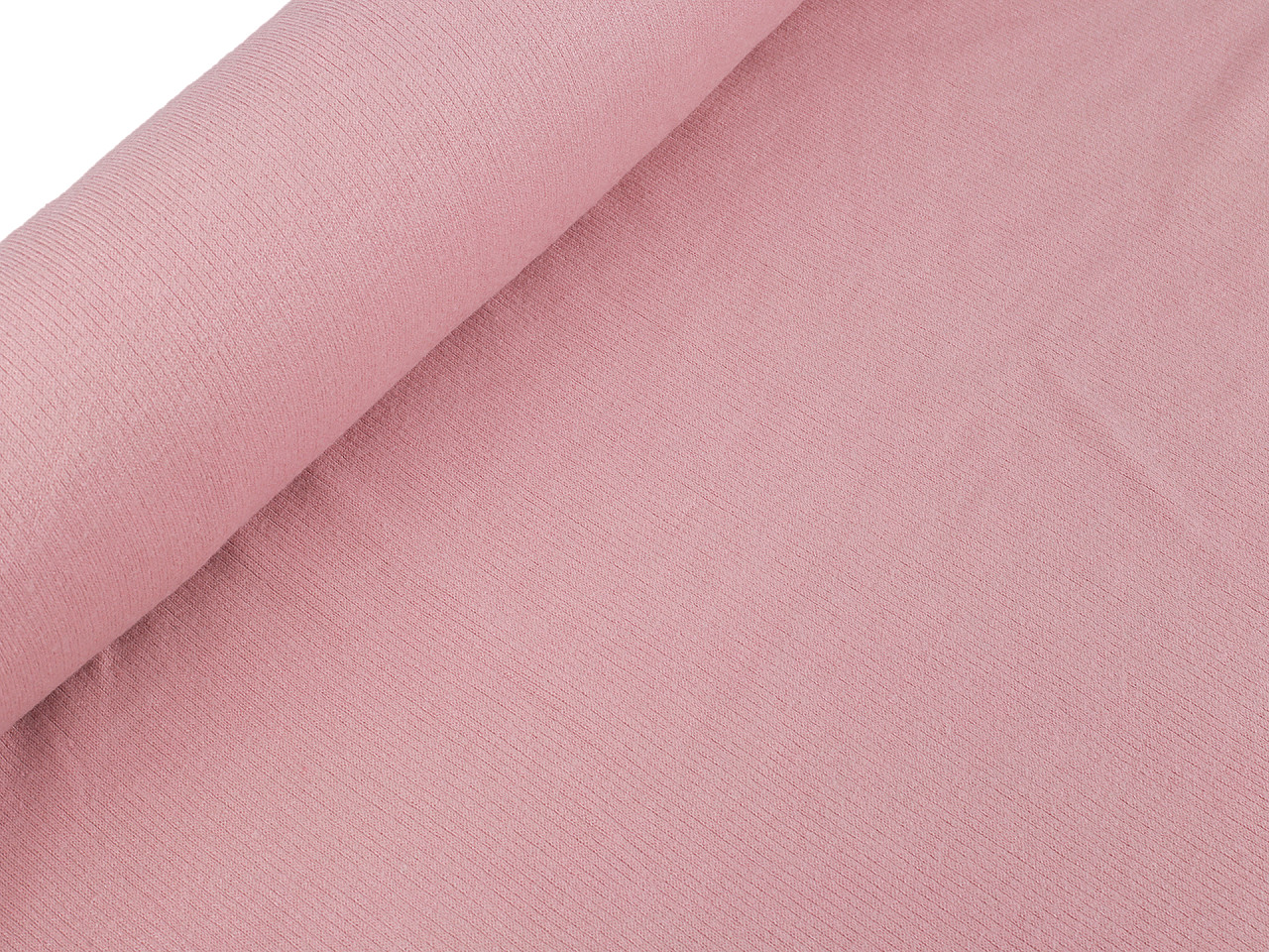 Tricot din bumbac cu nervuri / țesătură fină de pulover - Bej deschis (1 Metru)