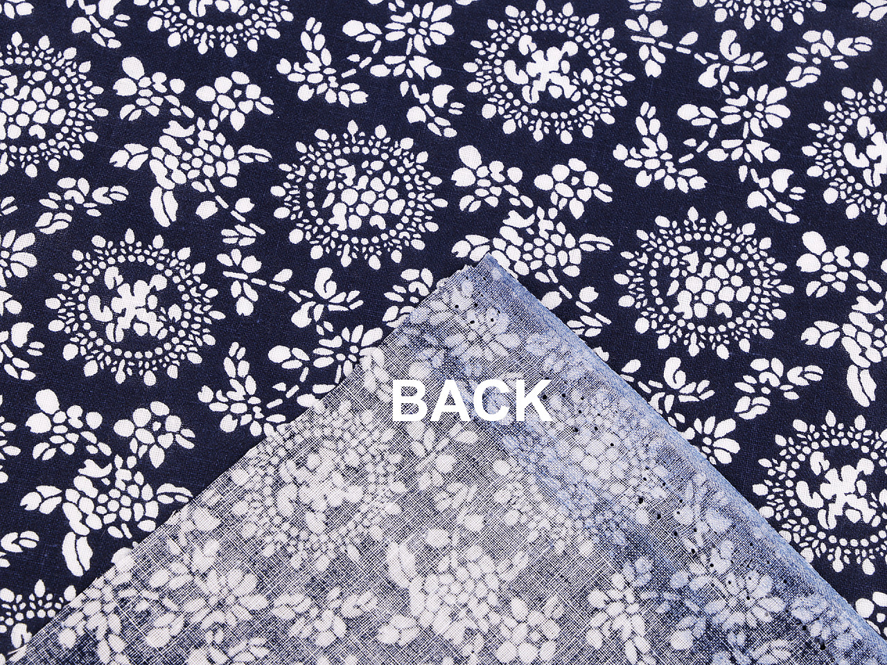 Țesătură de bumbac / pânză plante - Albastru închis (1 Metru)