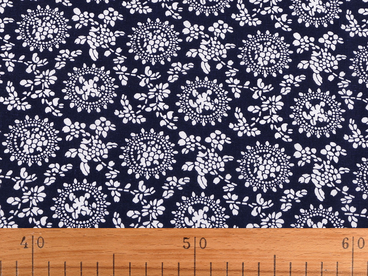 Țesătură de bumbac / pânză plante - Albastru închis (1 Metru)