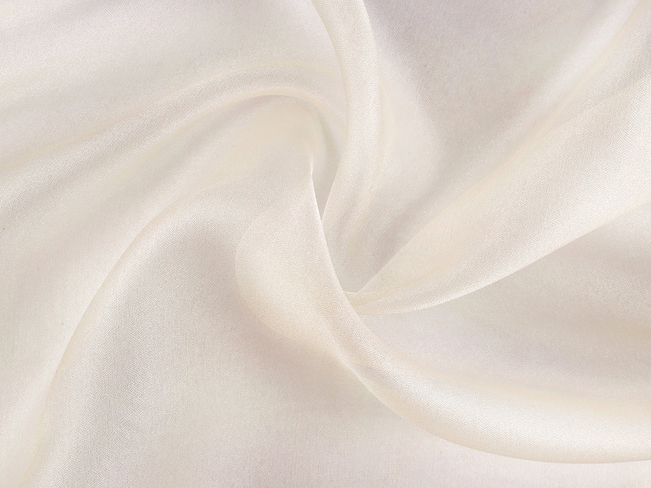 Organza decorativa lucioasa - Crem deschis (1 Metru)