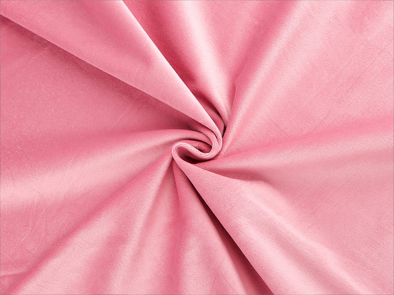 Catifea netedă, lățime 280 cm - Roz vintage (1 Metru)