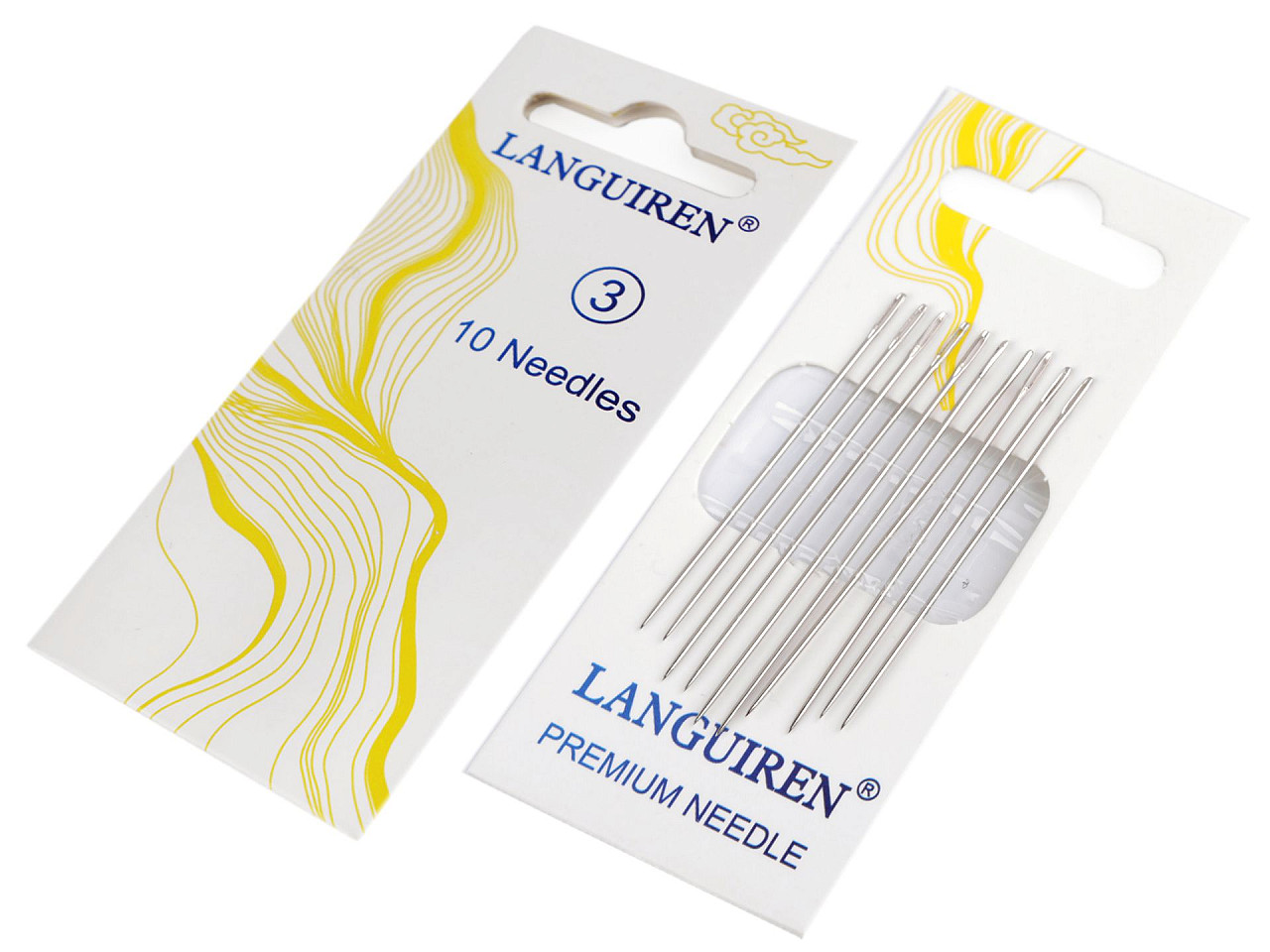 Ace din oțel inoxidabil pentru cusut, patchwork și broderie - Nichel (1 Card)