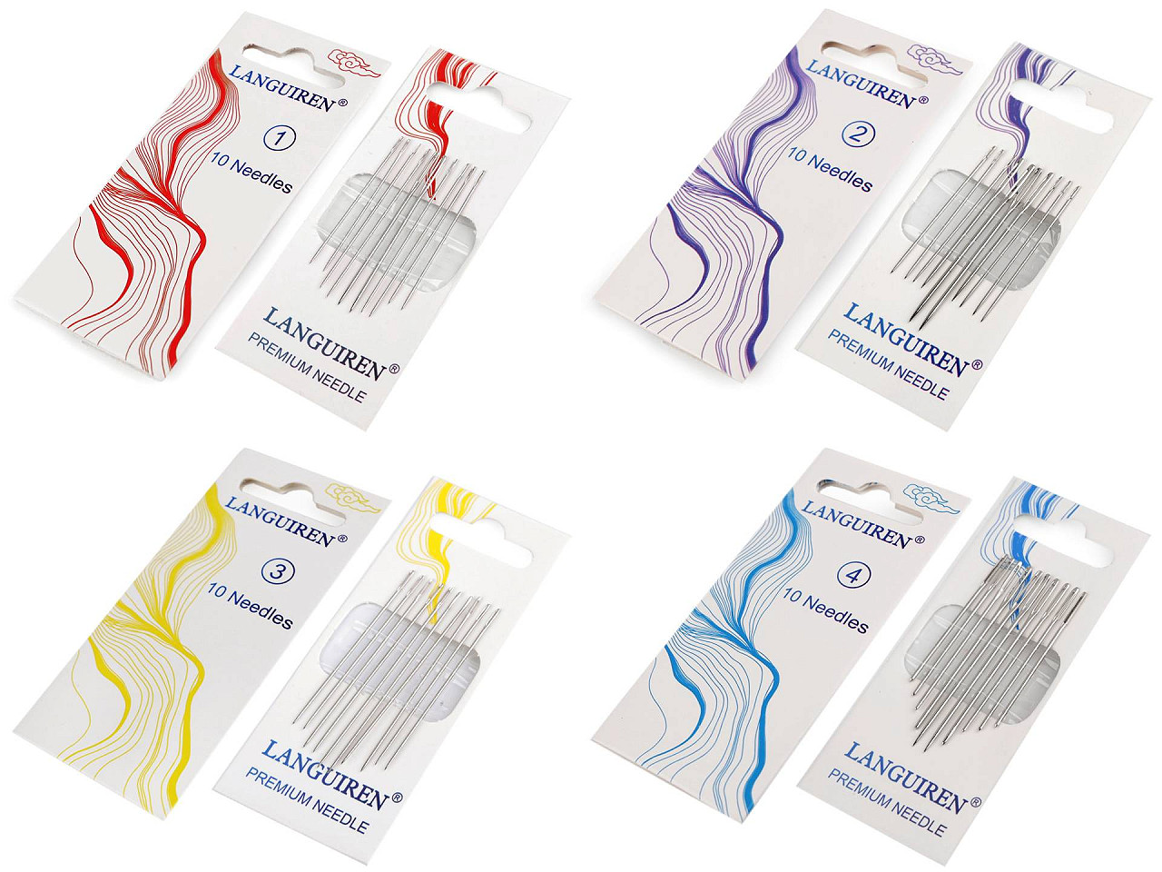 Ace din oțel inoxidabil pentru cusut, patchwork și broderie - Nichel (1 Card)