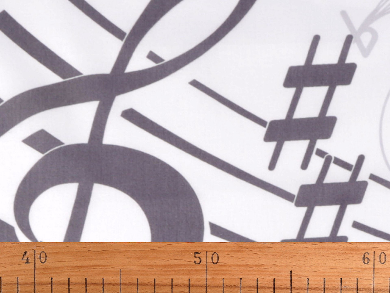 Partituri din țesătură de bumbac/pânză - Alb (1 Metru)