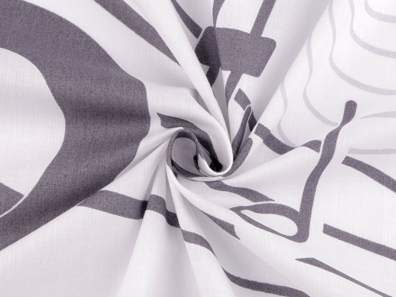 Partituri din țesătură de bumbac/pânză - Alb (1 Metru)