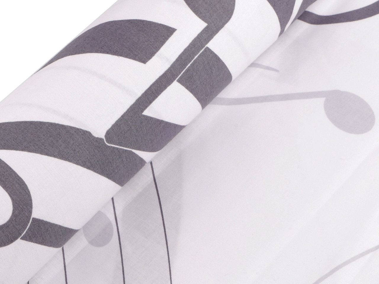 Partituri din țesătură de bumbac/pânză - Alb (1 Metru)