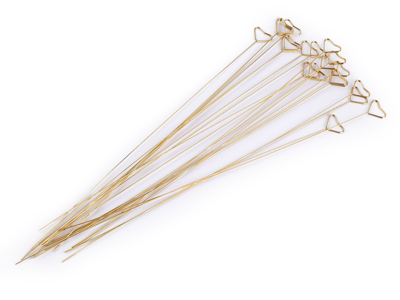 Suport metalic foto / felicitare - inimă - Auriu deschis (20 Bucăți)