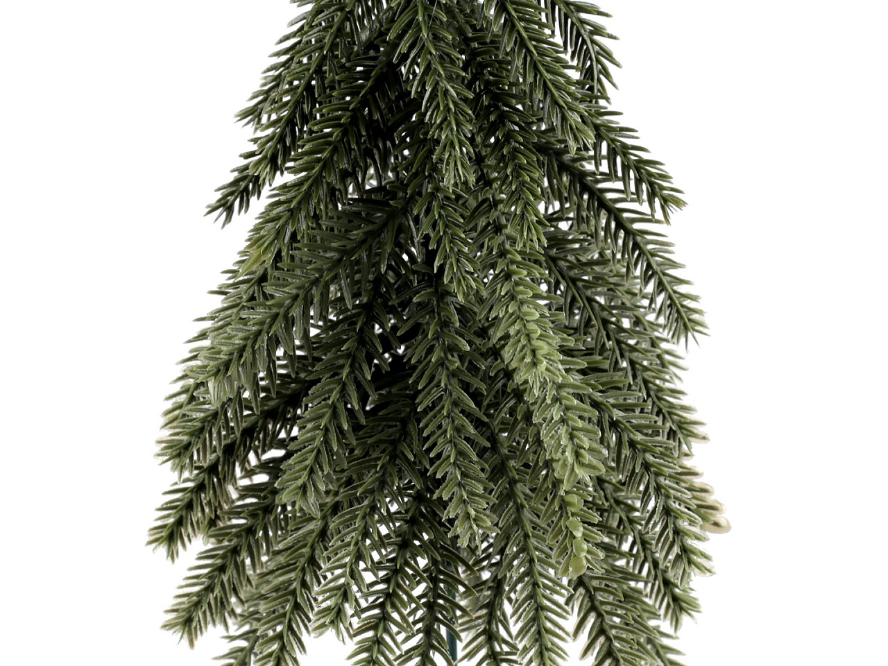 Brăduț artificial pe sârmă pentru coroane, ghivece de flori - Verde (1 Bucată)