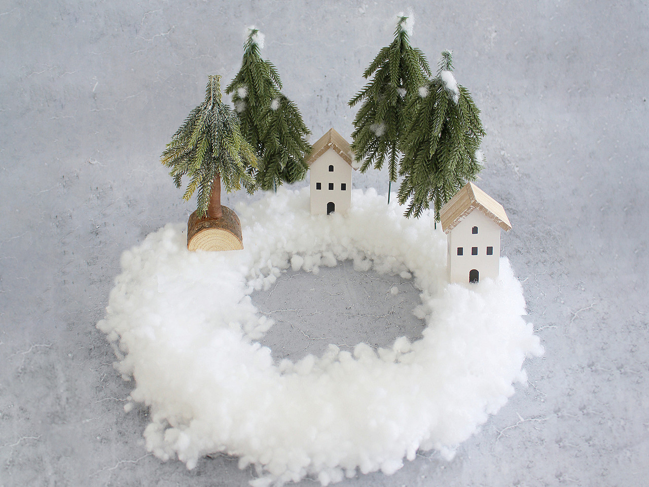 Brăduț artificial pe sârmă pentru coroane, ghivece de flori - Verde (1 Bucată)