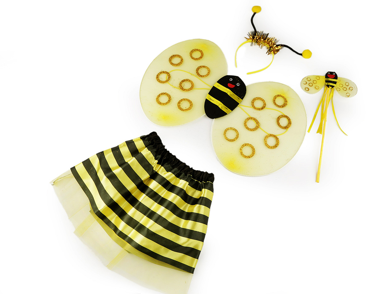 Costum de carnaval - gargarita, albina - Galben (1 Set)