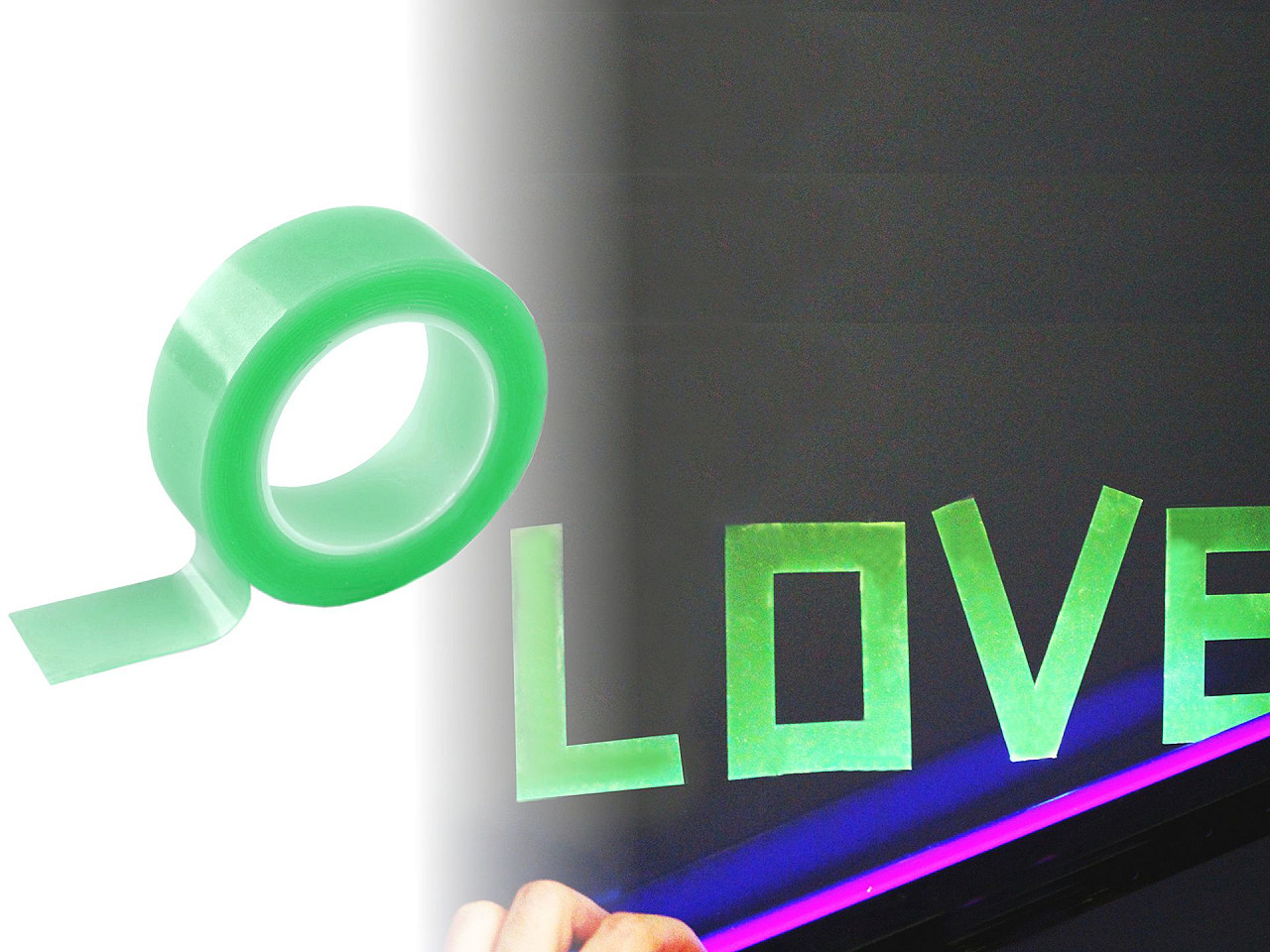 Banda nano adezivă cu două fețe 2 cm - Roz deschis (1 Bucată)