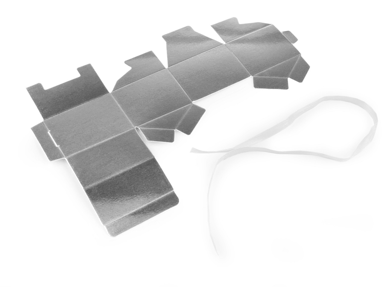 Cutie cadou de crăciun - Argintiu (12 Bucăți)