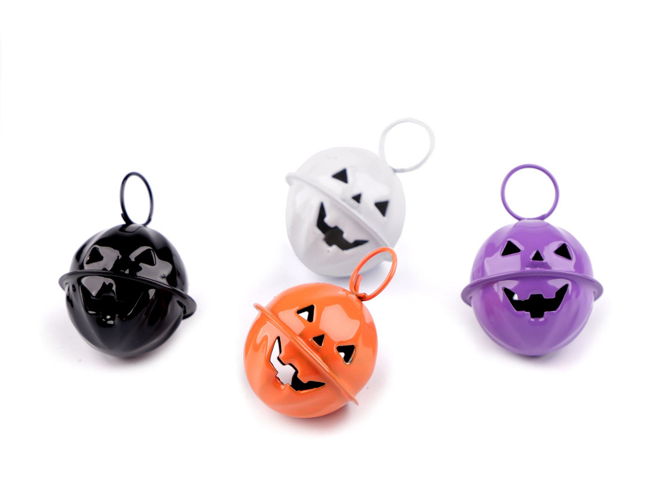Clopot dovleac de halloween ø24 mm - Negru (2 Bucăți)
