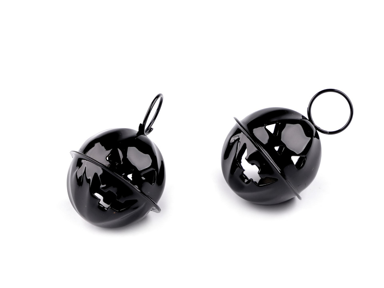 Clopot dovleac de halloween ø24 mm - Negru (2 Bucăți)
