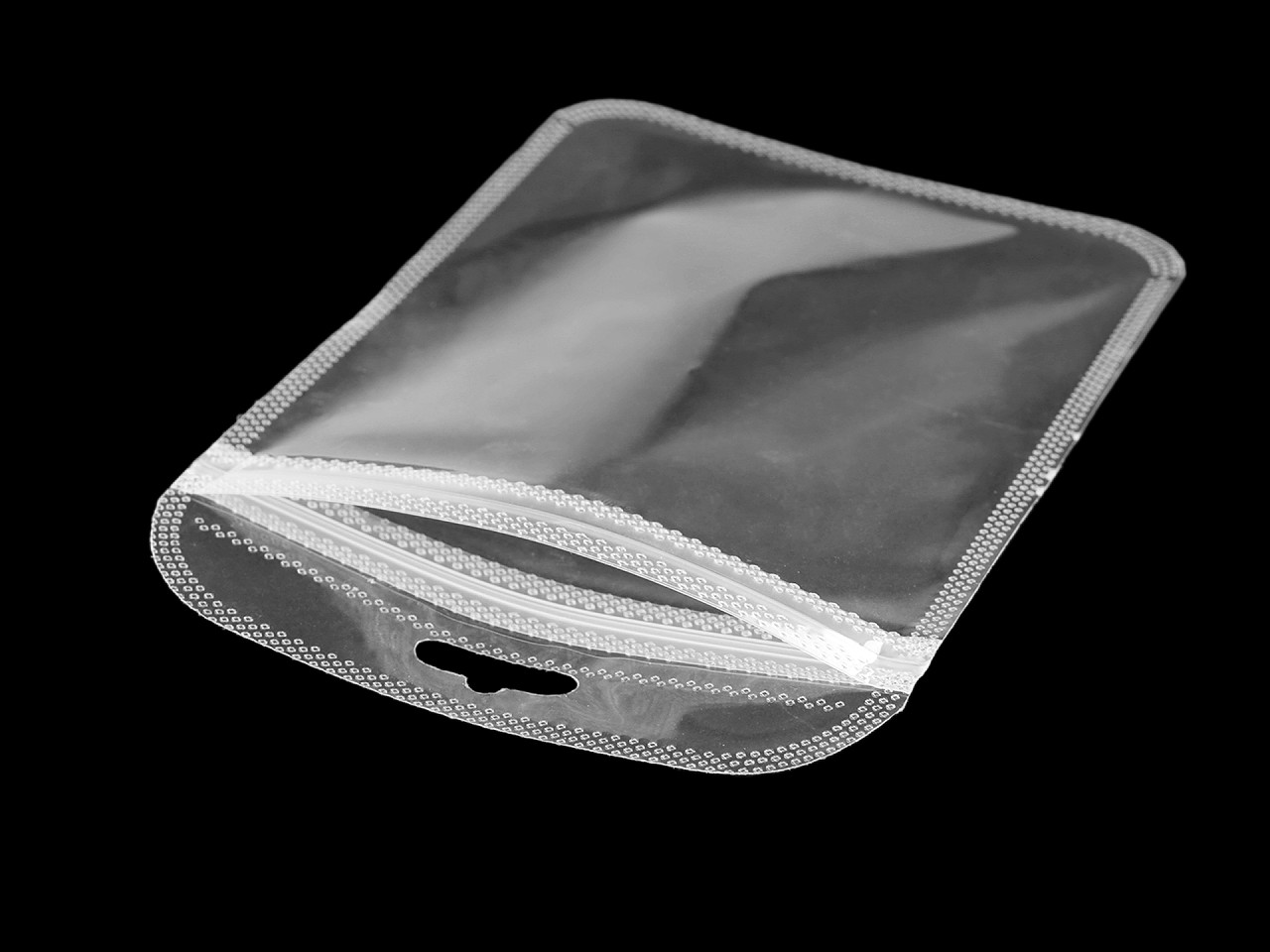 Saculeț din celofan cu fermoar 10,5x15 cm - Transparent (50 Bucăți)