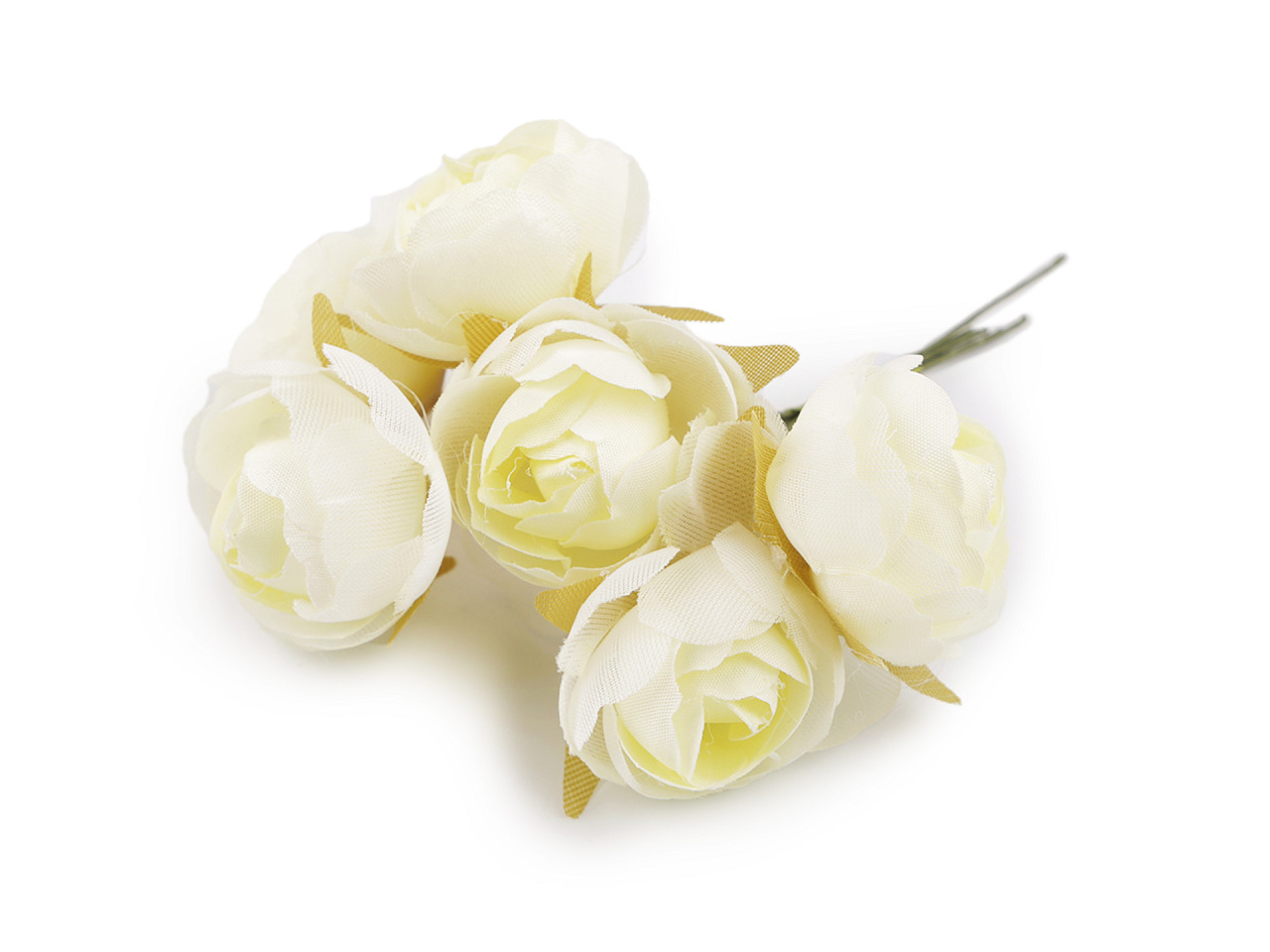 Trandafir artificial - Crem deschis (6 Bucăți)