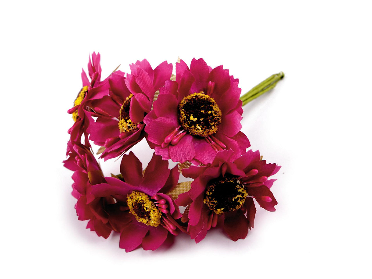 Floare artificială pe sârmă - Galben (6 Bucăți) Floare artificială pe sârmă - Galben (6 Bucăți)
