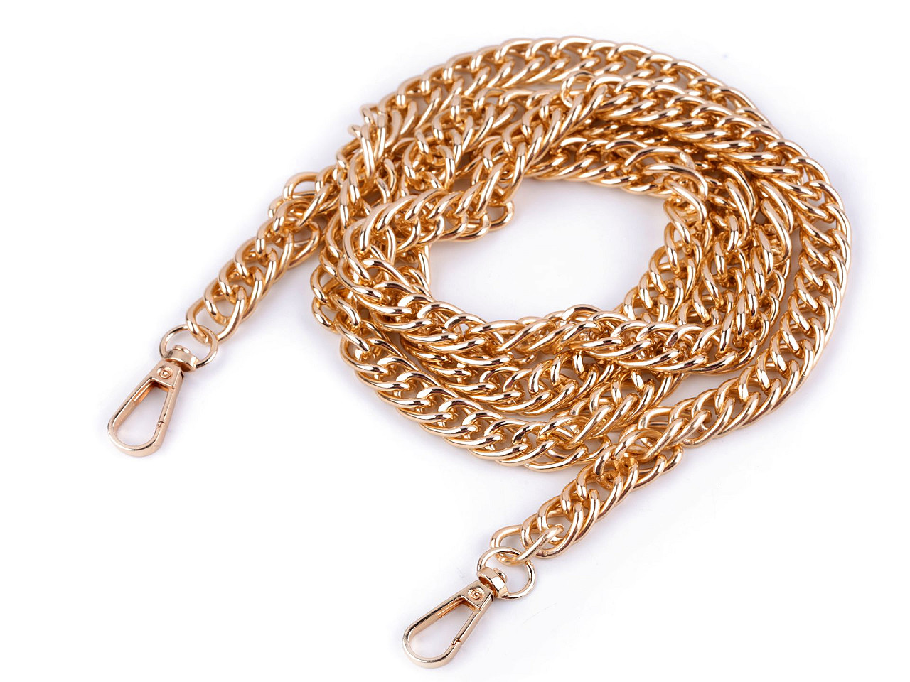 Lant pentru genta cu carabina, lungime 120 cm - Nichel (10 Bucăți)