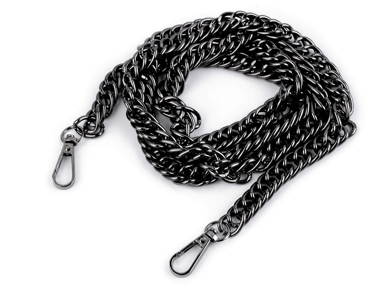 Lant pentru genta cu carabina, lungime 120 cm - Nichel (10 Bucăți)