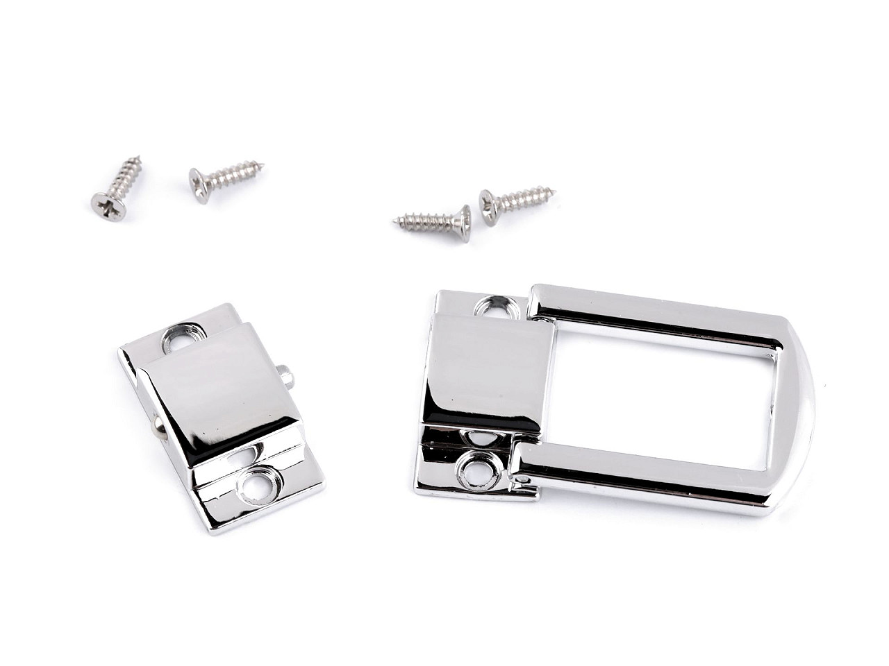 Set de inchizatoare pentru cutii de bijuterii si serviete 24x31 mm - Nichel (1 Bucată)