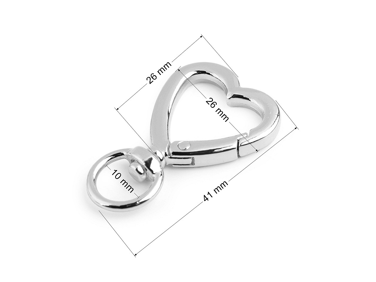 Carabina metalica  pivotanta, gaura 10 mm - Nichel negru (10 Bucăți)