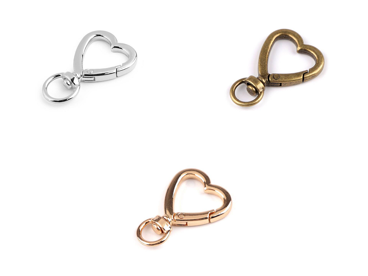 Carabina metalica  pivotanta, gaura 10 mm - Nichel negru (10 Bucăți)