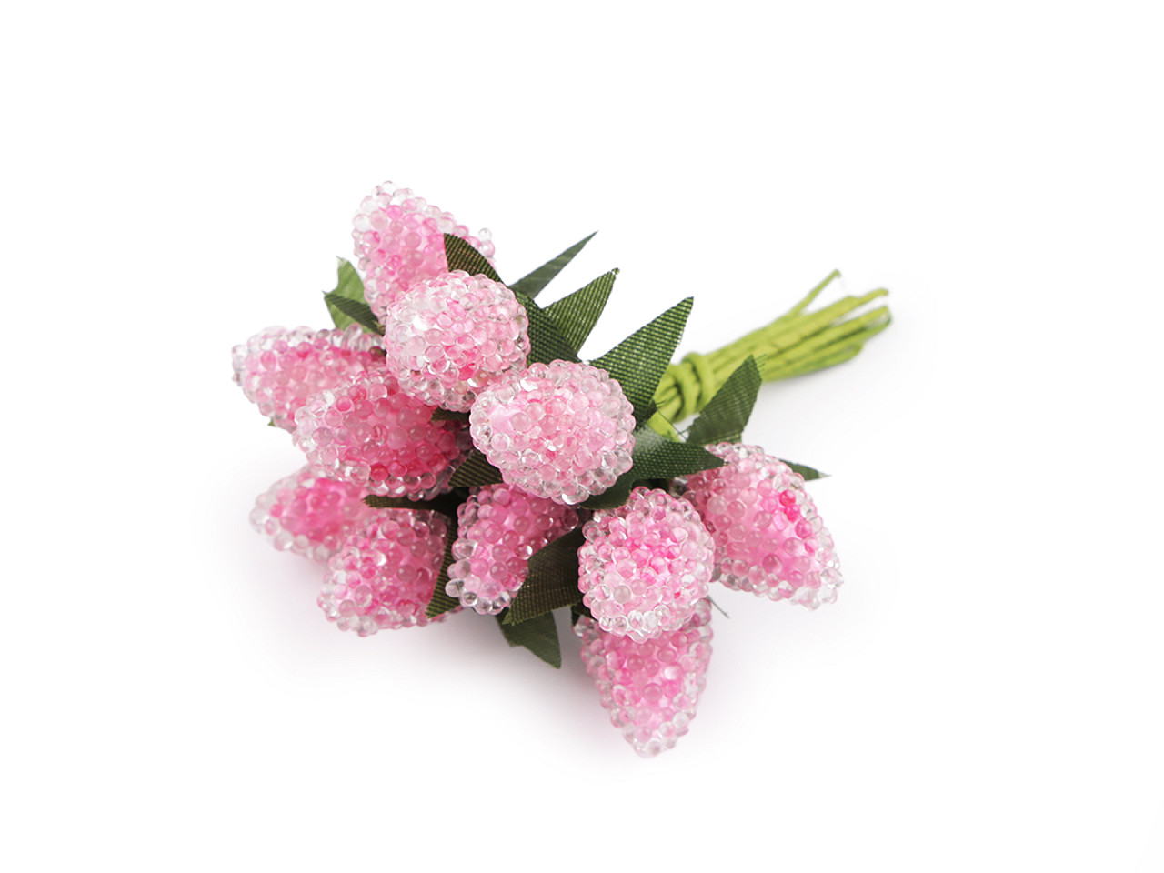 Căpșuni artificiale înghețate - Roz (1 Buchet)