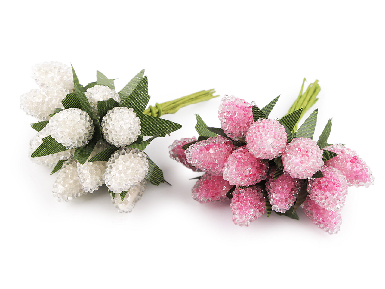 Căpșuni artificiale înghețate - Roz (1 Buchet)