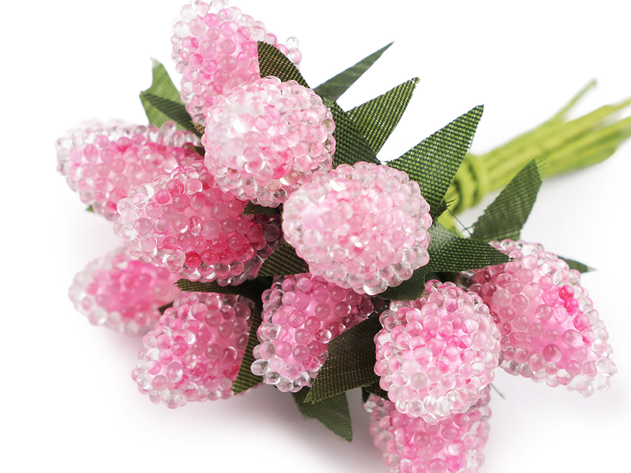 Căpșuni artificiale înghețate - Roz (1 Buchet)