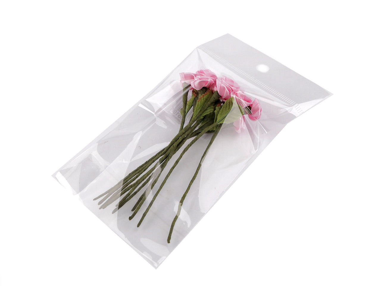 Mini trandafir din satin - Roz somon deschis (10 Bucăți)