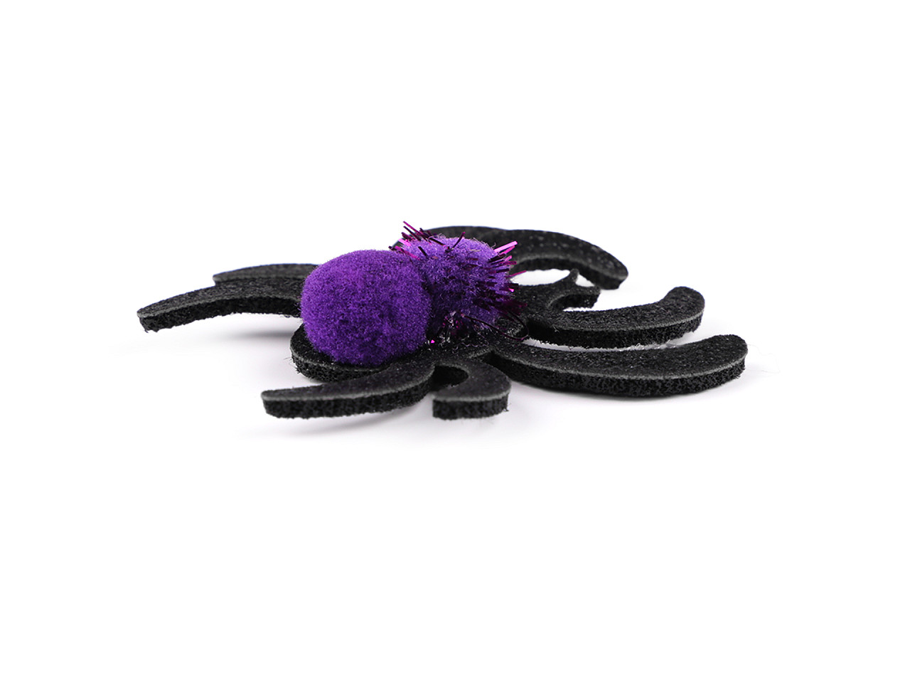 Pisică de pâslă, liliac și păianjen cu sclipici, halloween - Mix variante (6 Bucăți)