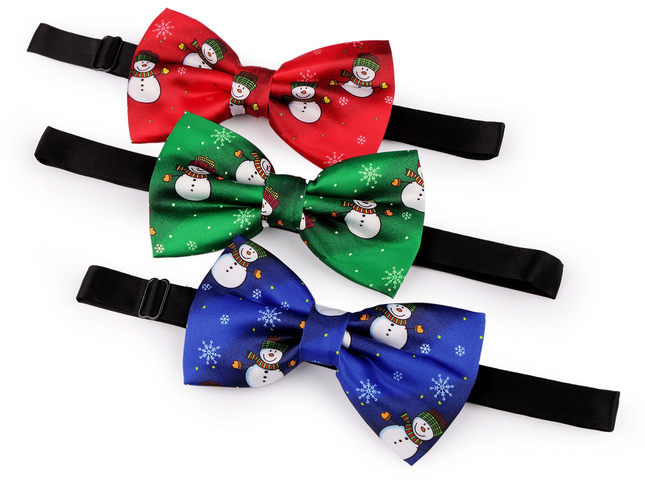 Papion satinat de crăciun - Albastru delta (1 Bucată)