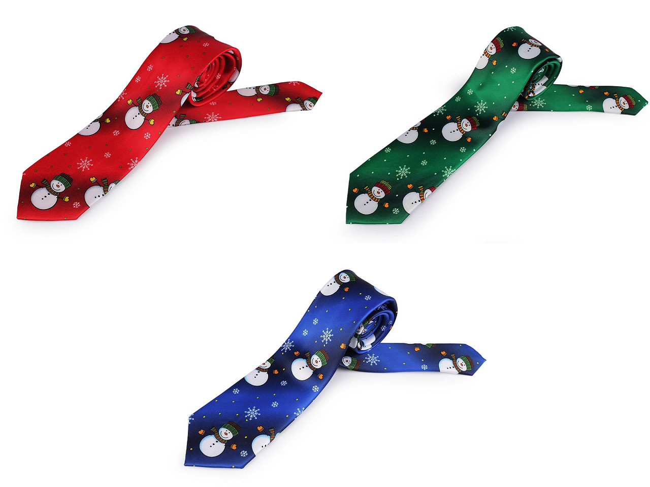 Cravată satinat[ de crăciun - Verde (1 Bucată)
