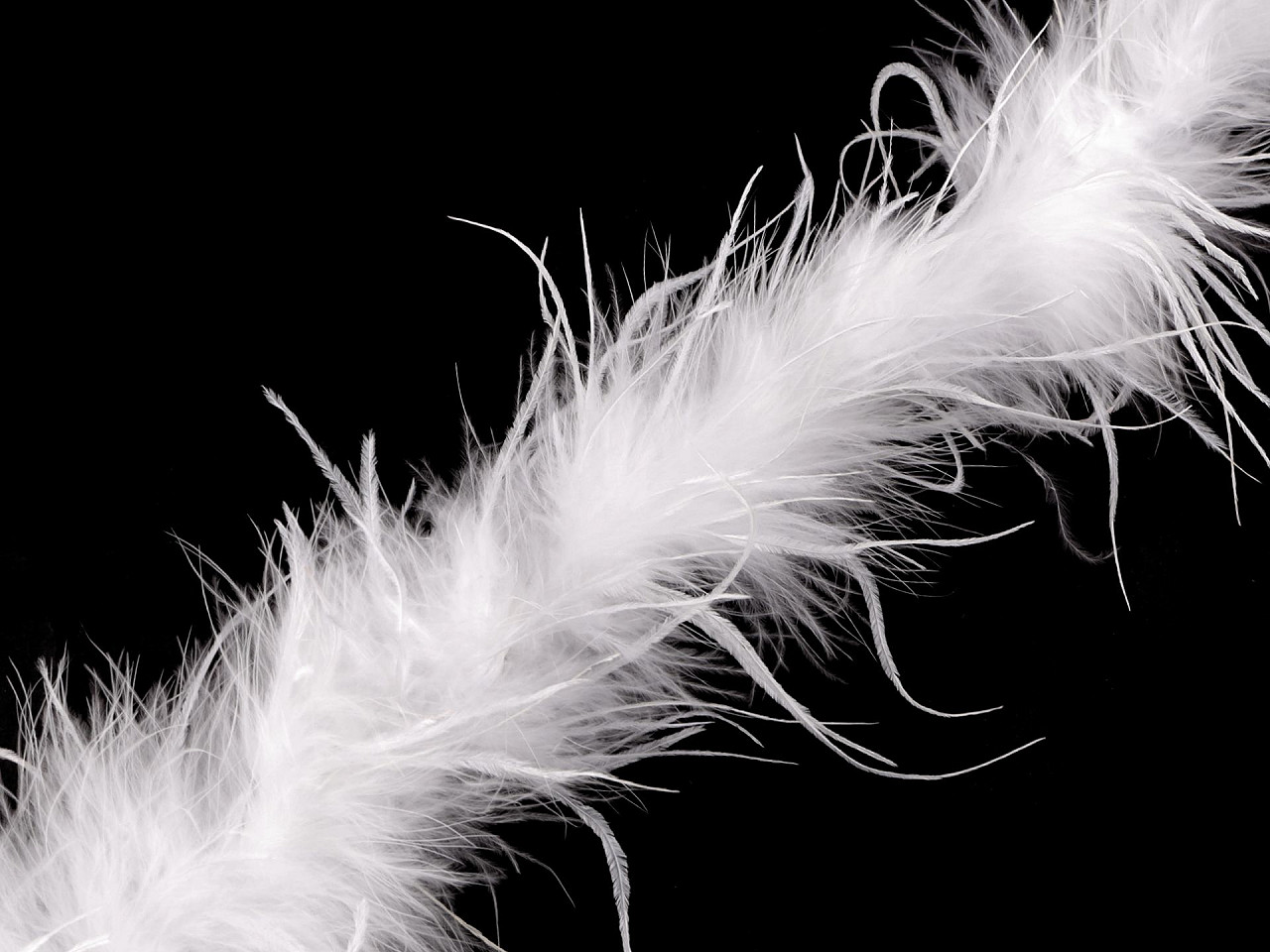 Boa - pene de strut 21-24 g lungime 1,8 m - Alb (1 Bucată)