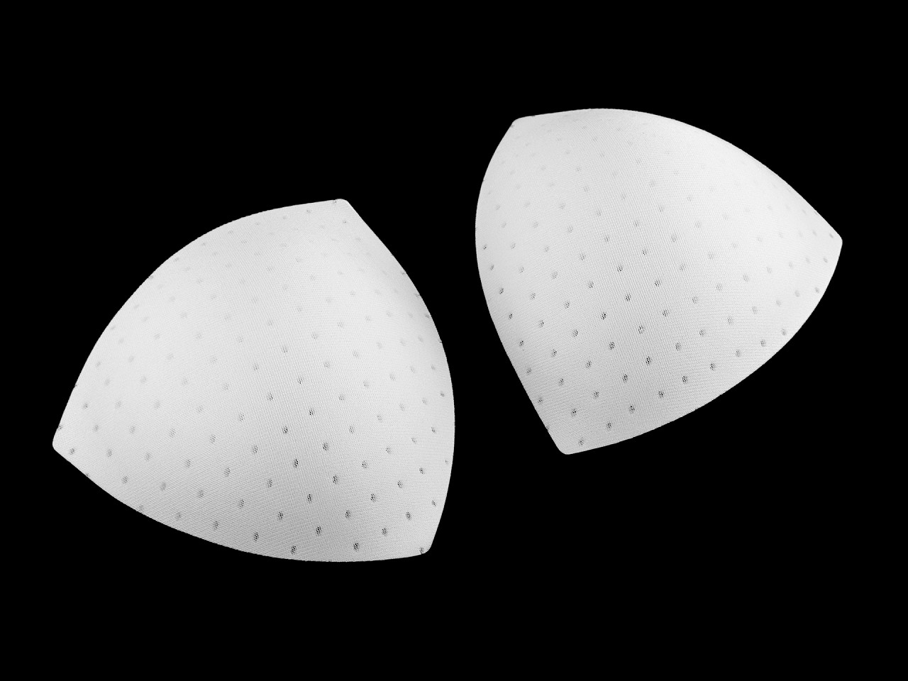 Cupe / bureți sutien cu perforații 38 - Alb (4 Perechi)