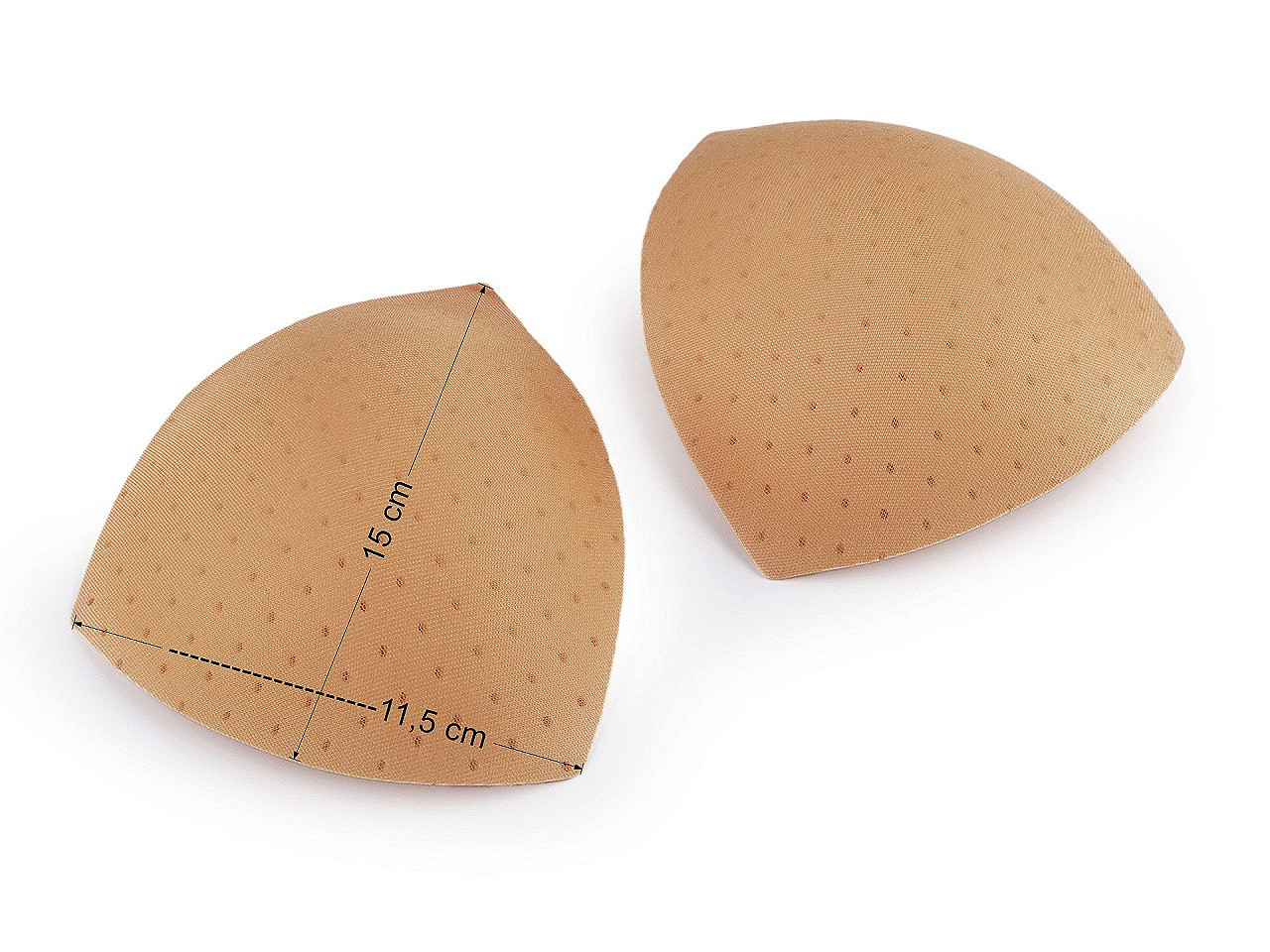 Cupe / bureți sutien cu perforații 38 - Alb (4 Perechi)