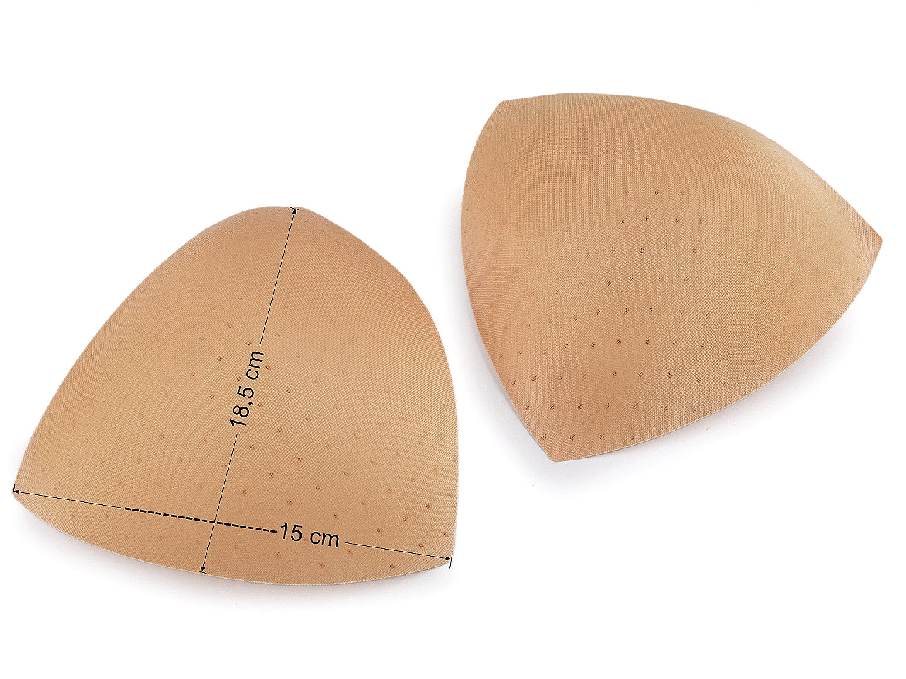 Cupe / bureți sutien cu perforații 46 - Alb (4 Perechi)