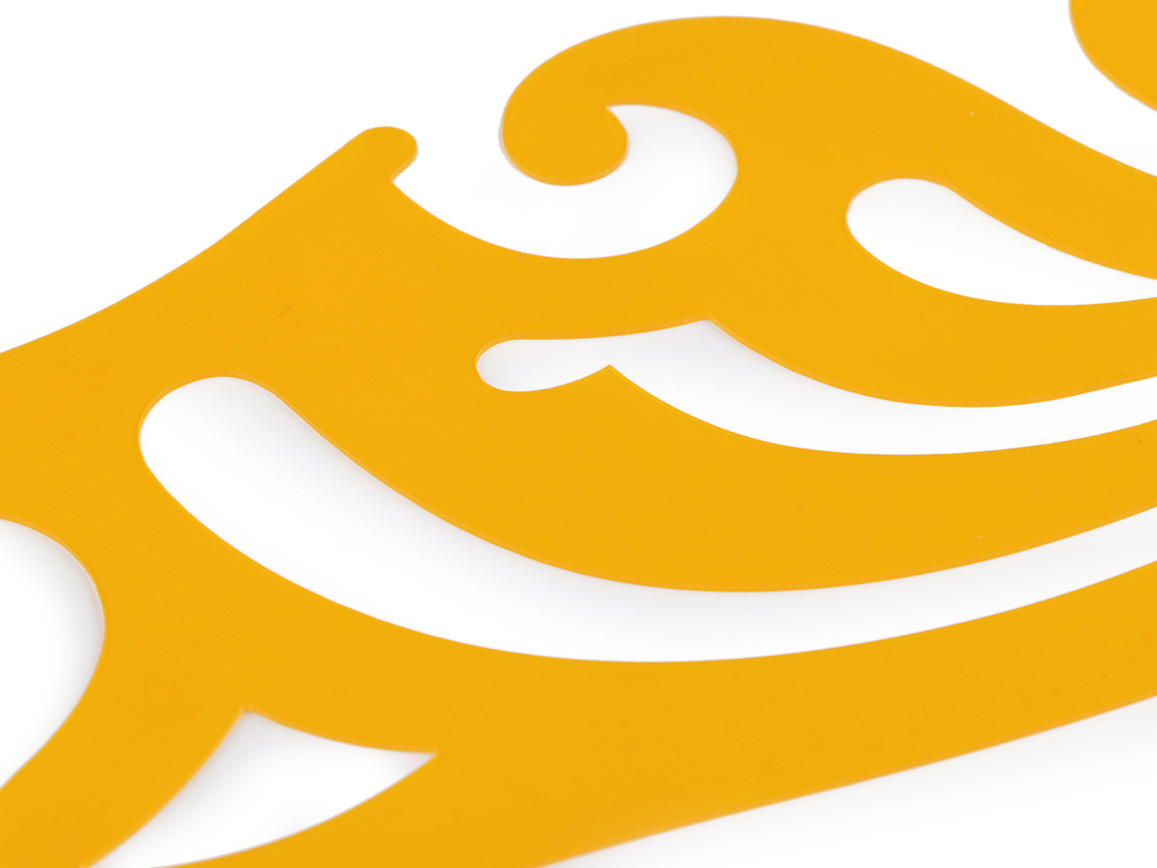 Rigla curbata / sablon francez - Orange-yellow (1 Bucată)