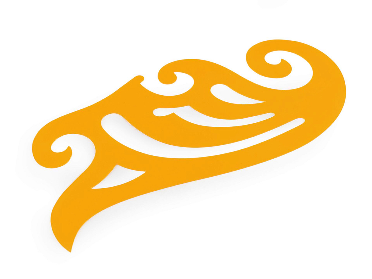 Rigla curbata / sablon francez - Orange-yellow (1 Bucată)