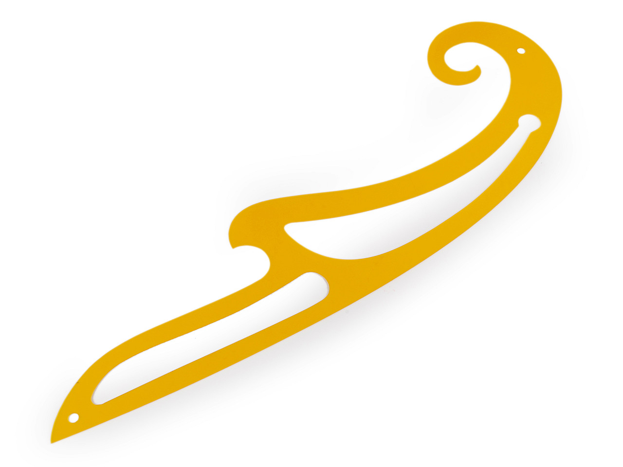 Rigla curbata / sablon francez - Galben (1 Bucată)