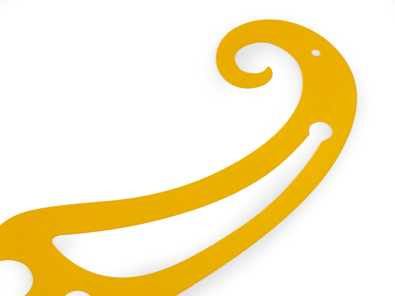 Rigla curbata / sablon francez - Galben (1 Bucată)