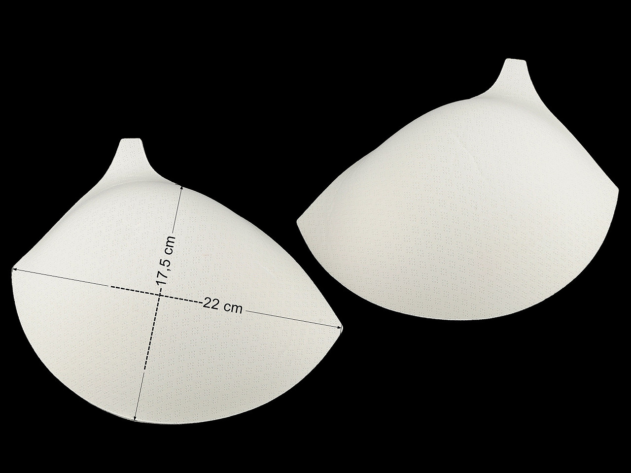 Cupe / bureți sutien / corsete cu perforații, marimea 38 - Off white (25 Perechi)