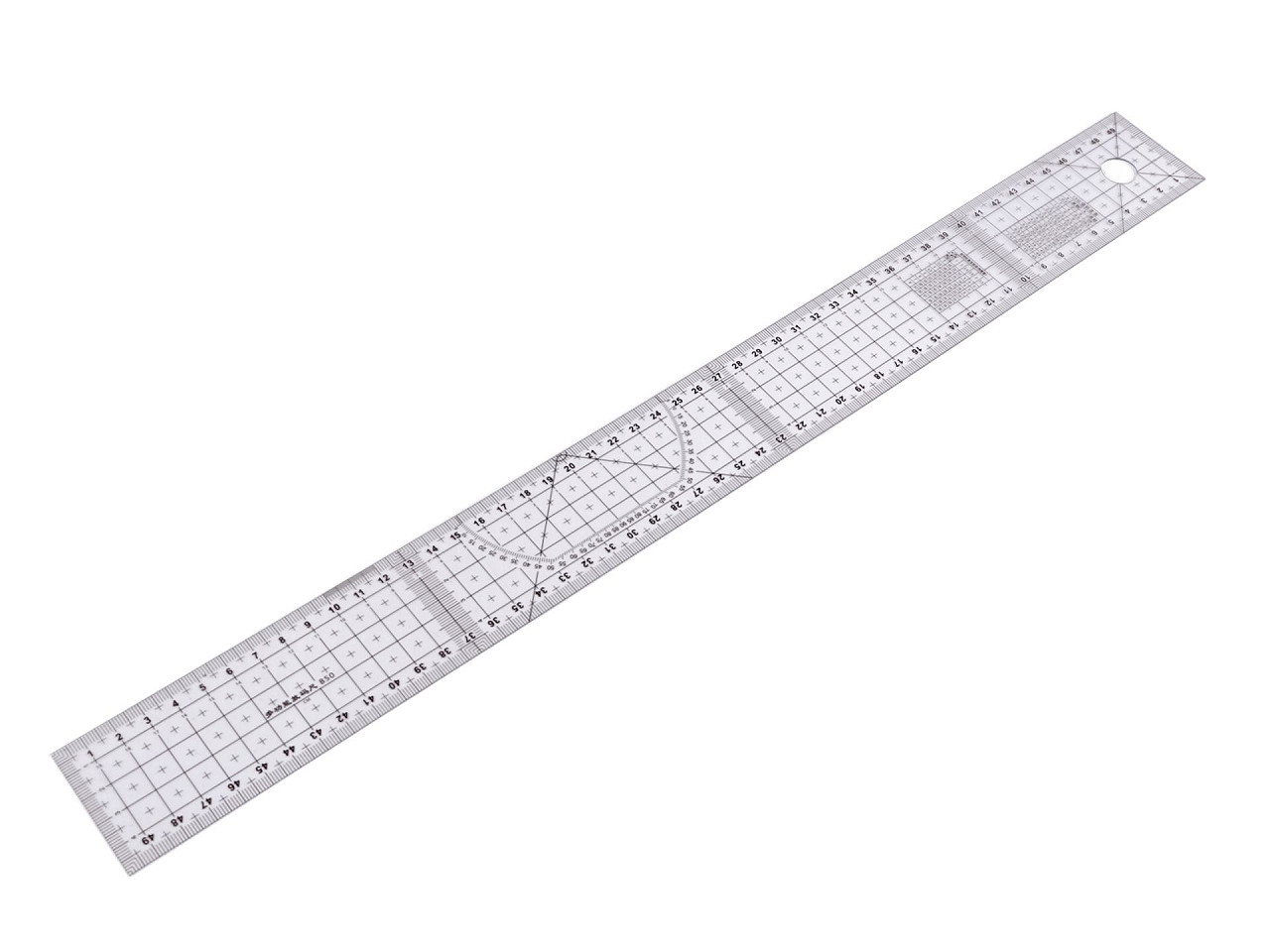 Rigla flexibila 5x50 cm - Transparent (1 Bucată)