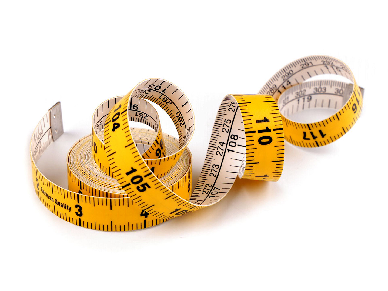 Metru croitorie calitate germană 300 cm - Galben (1 Bucată)